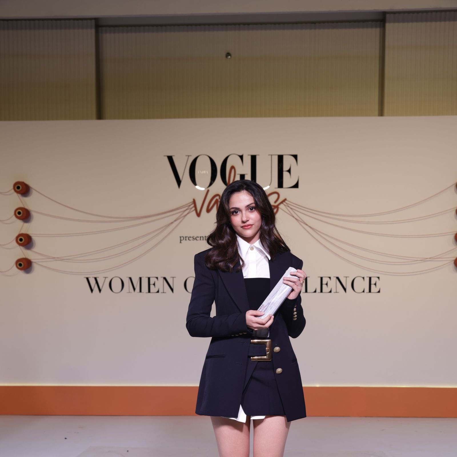 Aneet Padda cut through classic suiting in Balmain for Vogue Values: Women of Excellence
