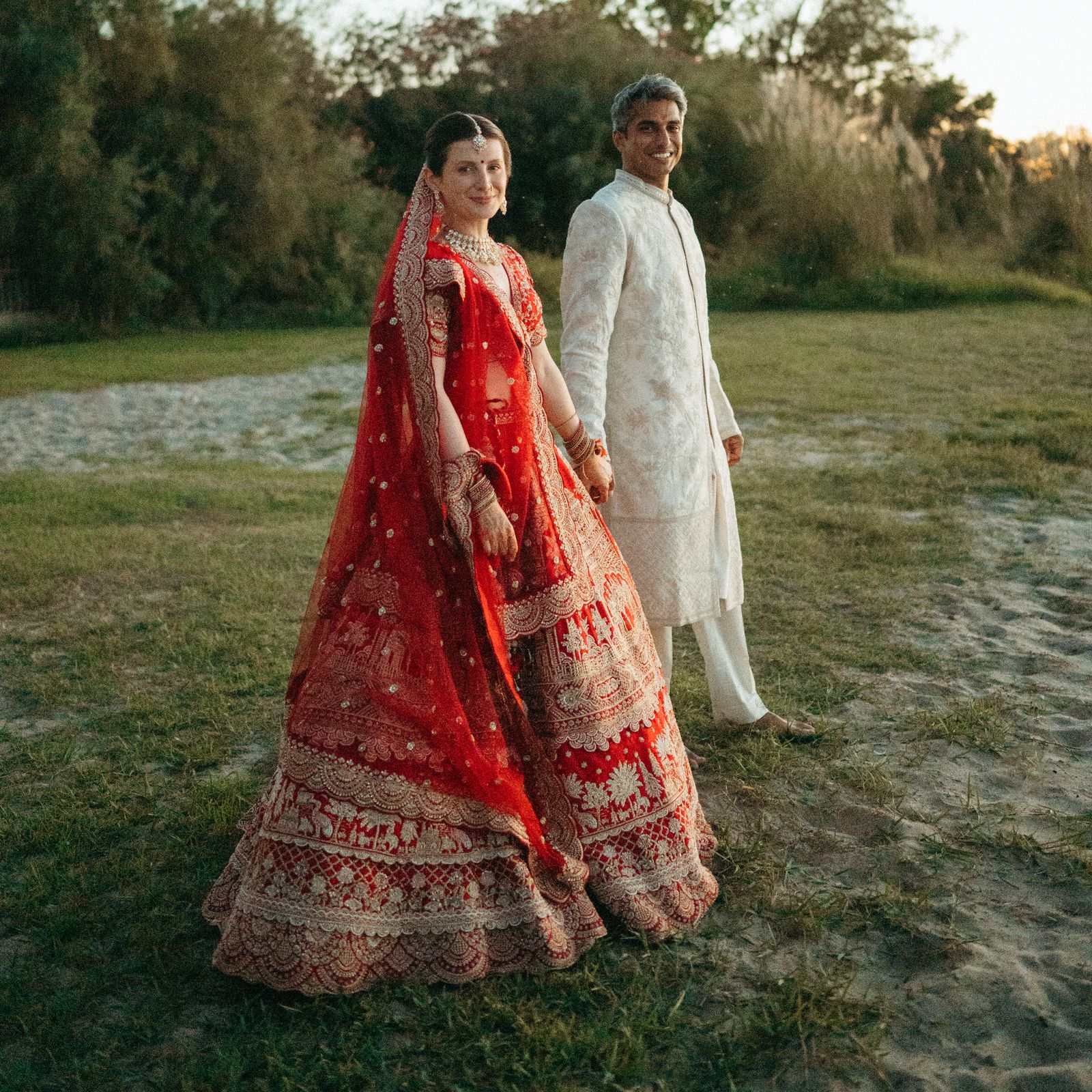 At this multicultural wedding in Greece, the bride walked down the aisle to the Jurassic Park theme song